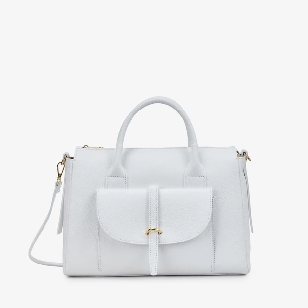 Сумка женская кожаная тоут большая Regina Notte Tote 4286 Белый - Фото 1 Сумка женская кожаная тоут большая Regina Notte Tote 4286 Белый - изображение 1