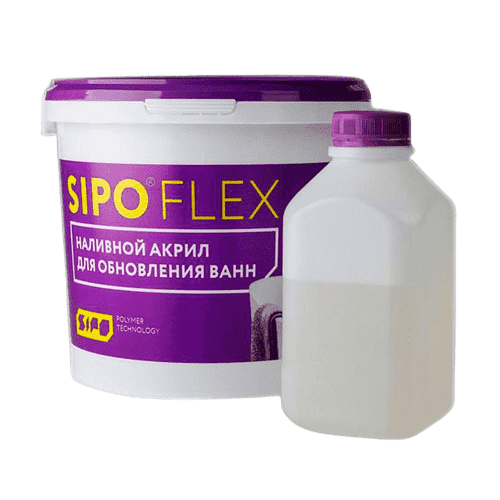 Жидкий наливной акрил Sipo для реставрации ванн 1.7 м белый глянцевый - изображение 2