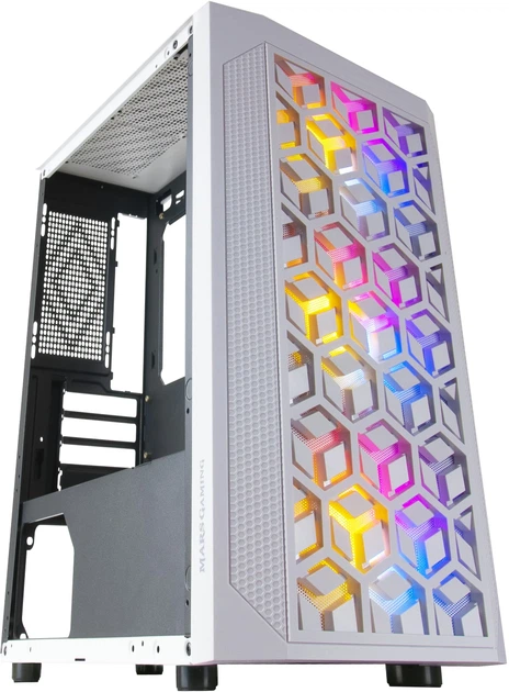 Корпус Mars Gaming MCMESHW / Micro-ATX / 3x120mm FRGB Fans / 360º Mesh / GPU до 320мм / Mini-Tower / Белый (101978036) - изображение 4