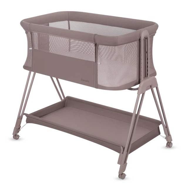 Ліжечко приставне Lionelo LUNA BEIGE TAUPE - зображення 5