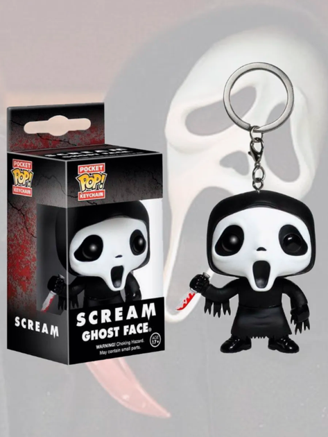 Фигурка брелок Funko Pop Фанко Поп Scream Ghost Face Крик Призрачное Лицо 4 см - Фото 1 Фигурка брелок Funko Pop Фанко Поп Scream Ghost Face Крик Призрачное Лицо 4 см - изображение 1