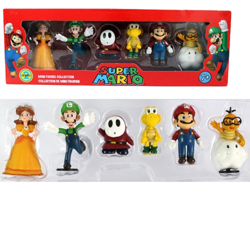 Набір фігурок Супер Маріо Super Mario іграшки Принцеса Дейзі, Луїджі, Купа Трупа, Лакіту 6 шт 4-6 см - зображення 3