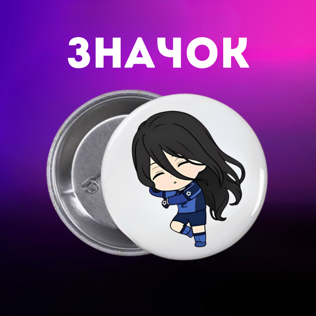 Значек Синяя тюрьма Блю Лок Blue Lock аниме на булавке на рюкзак 44 мм 1 шт zn_1_19 - Фото 1 Значек Синяя тюрьма Блю Лок Blue Lock аниме на булавке на рюкзак 44 мм 1 шт zn_1_19 - изображение 1