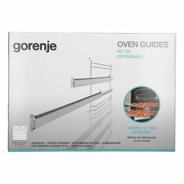 Телескопічні напрямні (права + ліва) для духовки Gorenje (640248) - Фото 4 Телескопічні напрямні (права + ліва) для духовки Gorenje (640248) - зображення 4