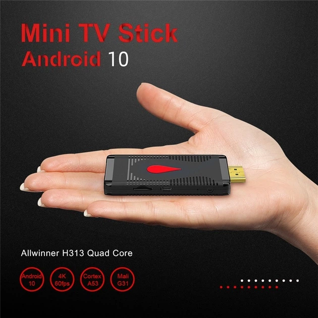 Смарт ТВ приставка Smart TV Stick X96 S400 2/16Gb Android 10 Allwinner H313 4K ARM Cortex A53 для телевизора - изображение 4