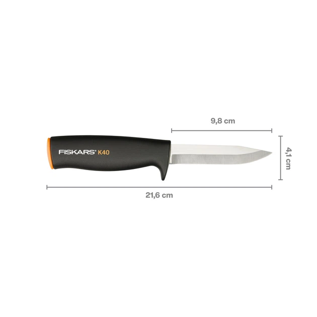 Ніж загального призначення Fiskars з чохлом K40 125860 (1001622) - изображение 2