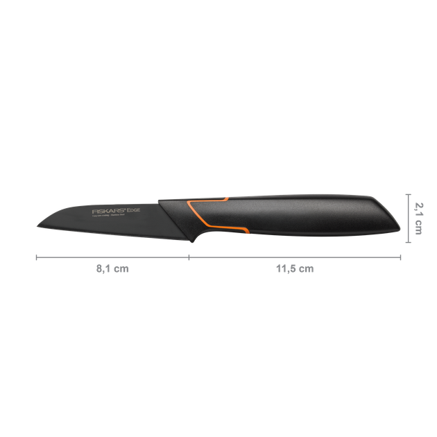 Кухонний ніж Fiskars Edge для овочів 8 см Black (1003091) - Фото 2 Кухонний ніж Fiskars Edge для овочів 8 см Black (1003091) - изображение 2