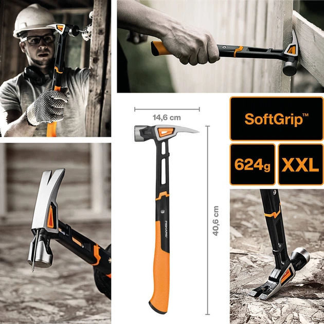 Молоток Fiskars IsoCore (XXL) 22oz / 16 (156003) 1020216 - изображение 6
