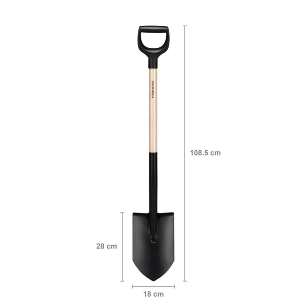 Лопата з дерев'яною ручкою Fiskars Solid™ (1066721) - изображение 2