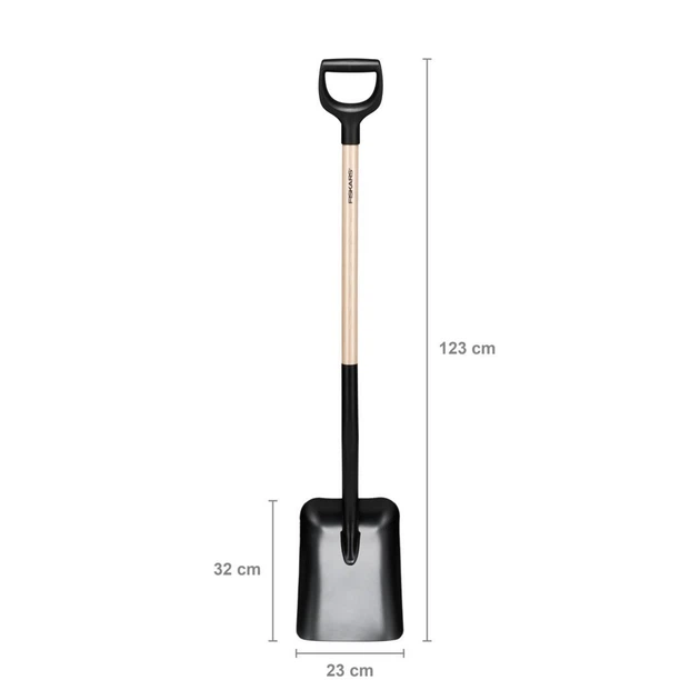 Лопата совкова з дерев'яною ручкою Fiskars Solid™ (1066723) - изображение 2