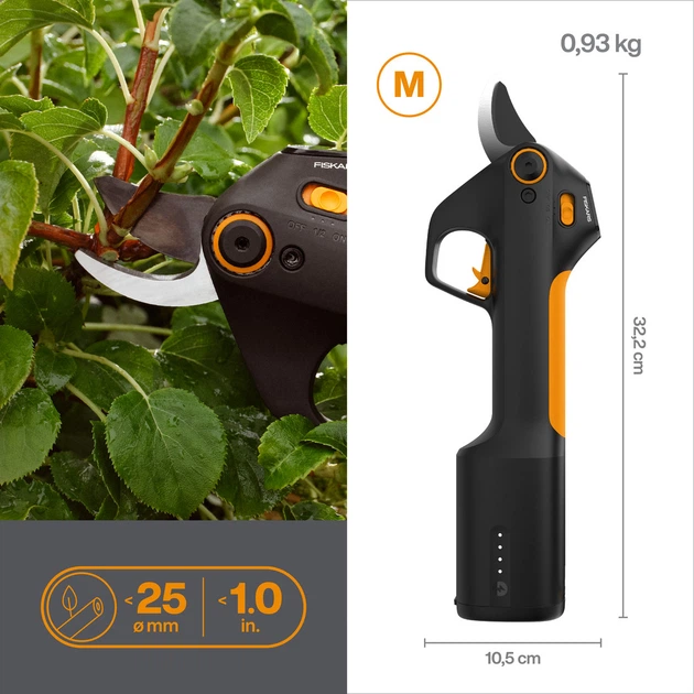 Акумуляторний секатор Fiskars ePruner™ (1082297) з акумулятором - изображение 2