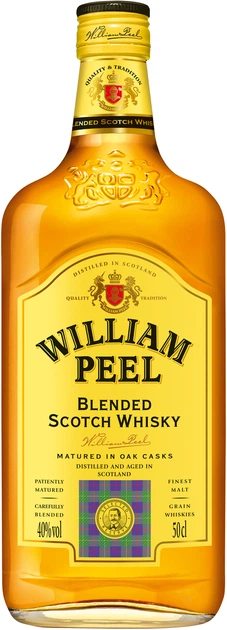 Віскі William Peel Blended Scotch Whisky 0.5 л 40% (3107872006769) - Фото 1 Віскі William Peel Blended Scotch Whisky 0.5 л 40% (3107872006769) - зображення 1
