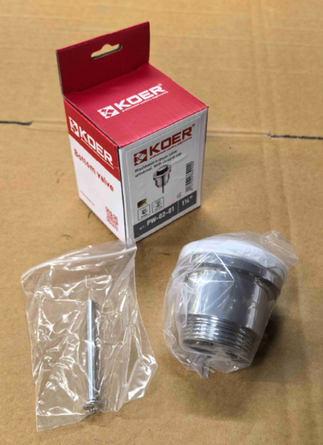 Донний клапан для умивальника Koer PW-02-01 1 1/4'' ( KR3399 ) 20274 - изображение 17