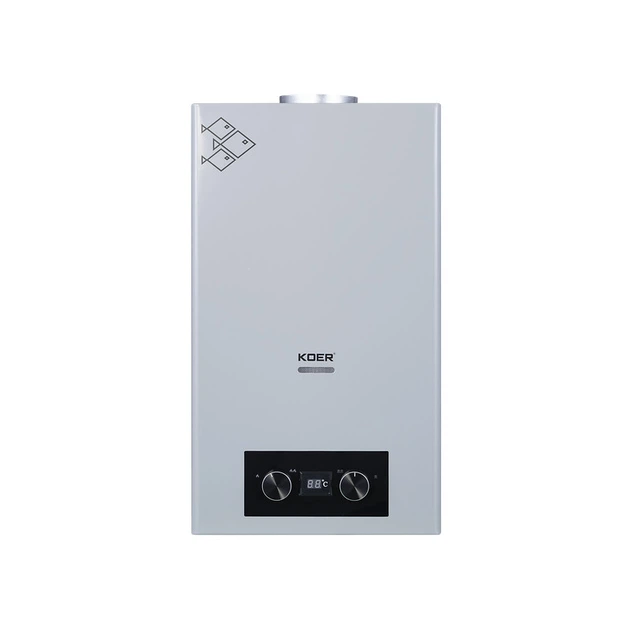 Газова колонка KOER KWH.G0110 GRAY димохідна 10 л/хв, колір сірий (KR5555) - зображення 5