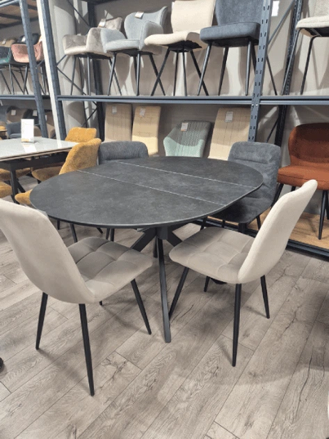 Стол Task 105-138x105 Ceramic Dark Grey - Фото 4 Стол Task 105-138x105 Ceramic Dark Grey - изображение 4