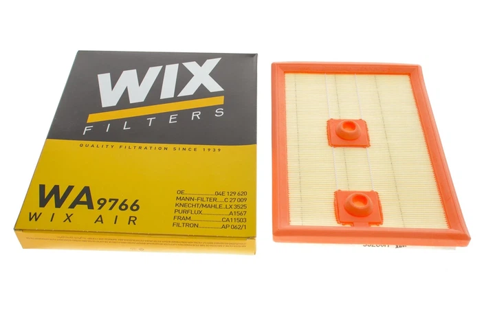 Повітряний фільтр WIX FILTERS WA9766 Skoda Octavia, Superb, Rapid; Volkswagen Golf, Polo, Scirocco, Passat, Tiguan, Jetta, Sharan; Seat Ibiza, Leon, Toledo; Audi A3, A1 04E129620D, 04E129620 - зображення 4