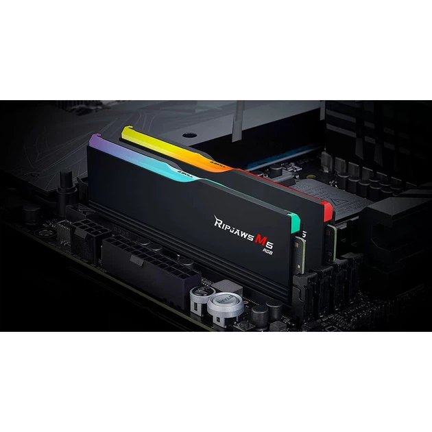 Модуль пам`ятi DDR5 2x16GB/6000 G.Skill Ripjaws M5 RGB Чорний (F5-6000J3238F16GX2-RM5RK) - Фото 2 Модуль пам`ятi DDR5 2x16GB/6000 G.Skill Ripjaws M5 RGB Чорний (F5-6000J3238F16GX2-RM5RK) - изображение 2