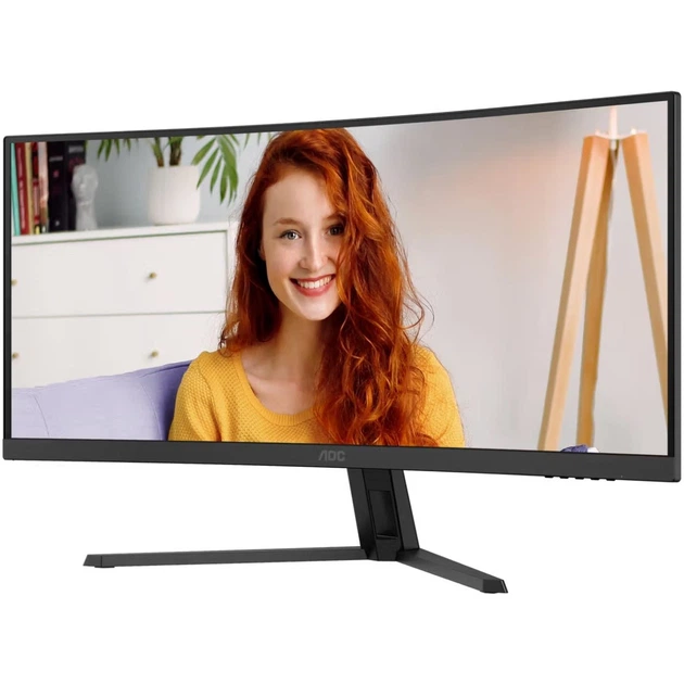 Монитор 34" AOC CU34B3E 3440x1440 UWQHD VA 120Гц HDMI DisplayPort изогнутый 1500R Черный - изображение 4