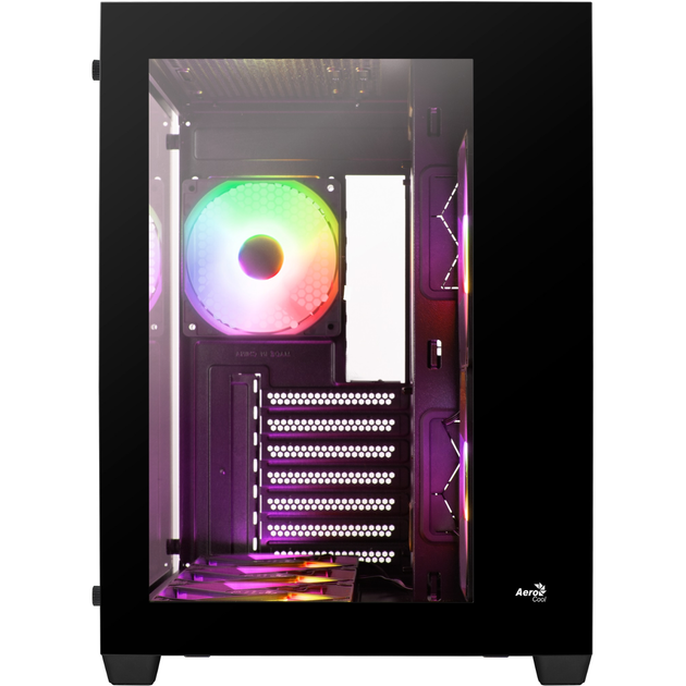 Корпус для ПК AeroCool Dryft-G-BK-v2 Midi-Tower без БП ATX/MicroATX/Mini-ITX ARGB Black (ACCM-ES01163.11) - изображение 3