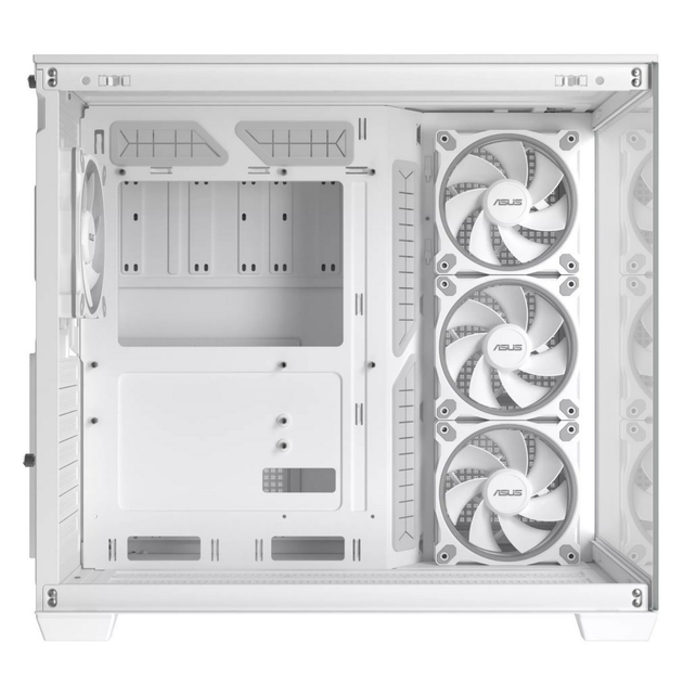 Корпус для ПК ASUS A32 Plus ARGB White Midi-Tower із панорамним загартованим склом та ARGB-підсвіткою ATX MicroATX Mini-ITX без БЖ (90DC00S3-B19000) - зображення 8