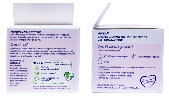 Крем для обличчя денний живильний для сухої та чутливої шкіри NIVEA crema viso essent.cr.id.int. 50 мл. - изображение 2