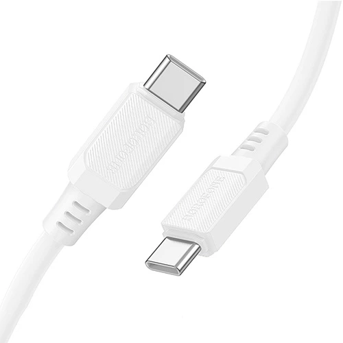 Кабель Borofone BX115W Type-C - Type-C 60W, 1м, White - Фото 10 Кабель Borofone BX115W Type-C - Type-C 60W, 1м, White - изображение 10