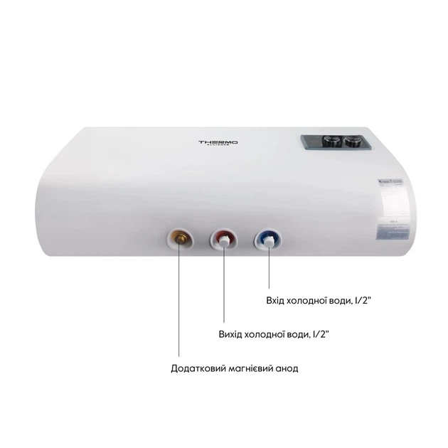 Водонагреватель электрический Thermo Alliance 80 л плоский горизонтальный, мокрый ТЭН 2 кВт (0,8+1,2) - изображение 7