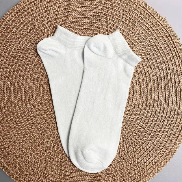 Женские носки короткие 1 пара 36-40 р белые хлопковые на лето - Фото 2 Женские носки короткие 1 пара 36-40 р белые хлопковые на лето - изображение 2