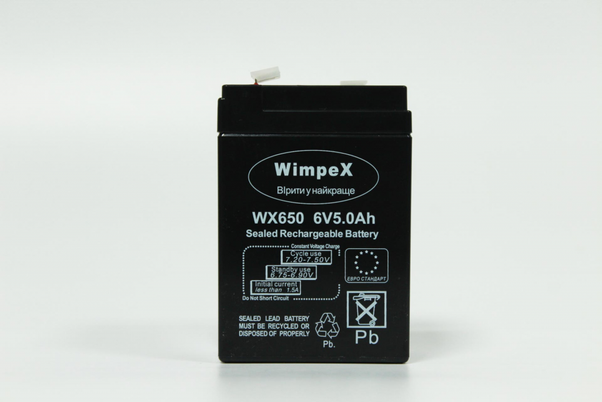 Аккумулятор Wimpex 645 6V 5.0Ah свинцово-кислотный перезаряжаемый - Фото 2 Аккумулятор Wimpex 645 6V 5.0Ah свинцово-кислотный перезаряжаемый - изображение 2