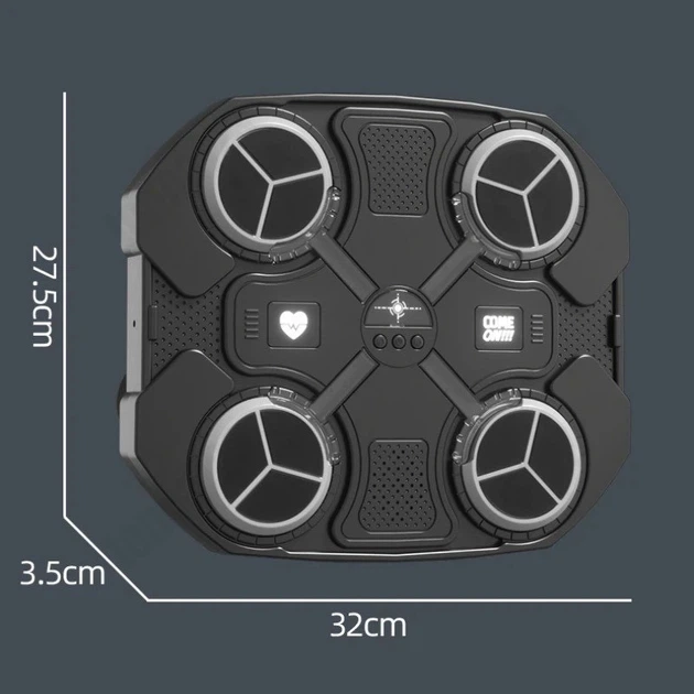 Боксерський тренажер із музикою, Bluetooth і RGB-підсвіткою, компактний і стильний чорний - зображення 5