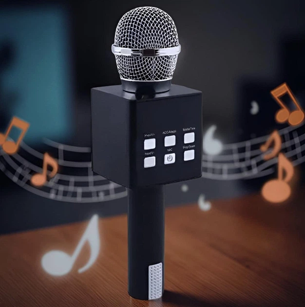 Беспроводной Bluetooth караоке микрофон MC 871 с динамиком шумоподавлением - Фото 1 Беспроводной Bluetooth караоке микрофон MC 871 с динамиком шумоподавлением - изображение 1