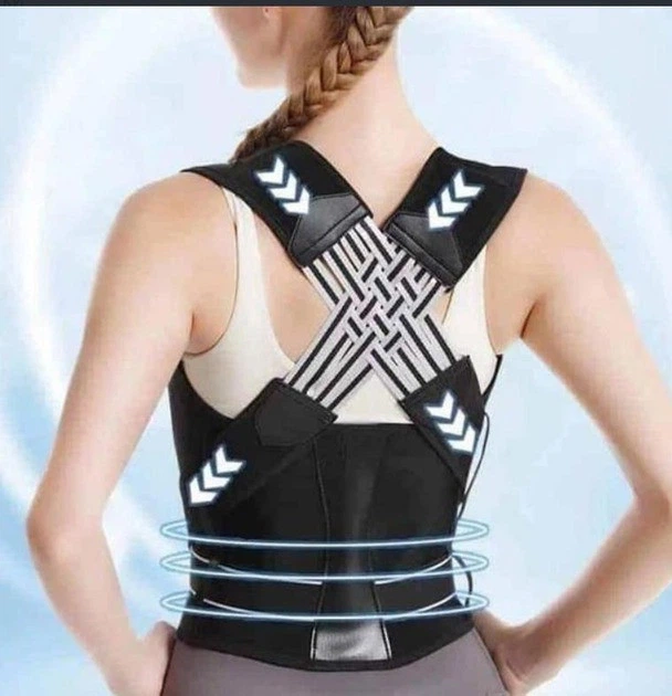 Корсет для вирівнювання спини POSTURE BELT, еластичний коректор постави, регульований, унісекс чорний - Фото 8 Корсет для вирівнювання спини POSTURE BELT, еластичний коректор постави, регульований, унісекс чорний - зображення 8