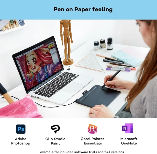 Графический планшет Wacom Intuos CTL-4100K-S / 2540 LPI / Черный (101957170) - Б/У - изображение 2