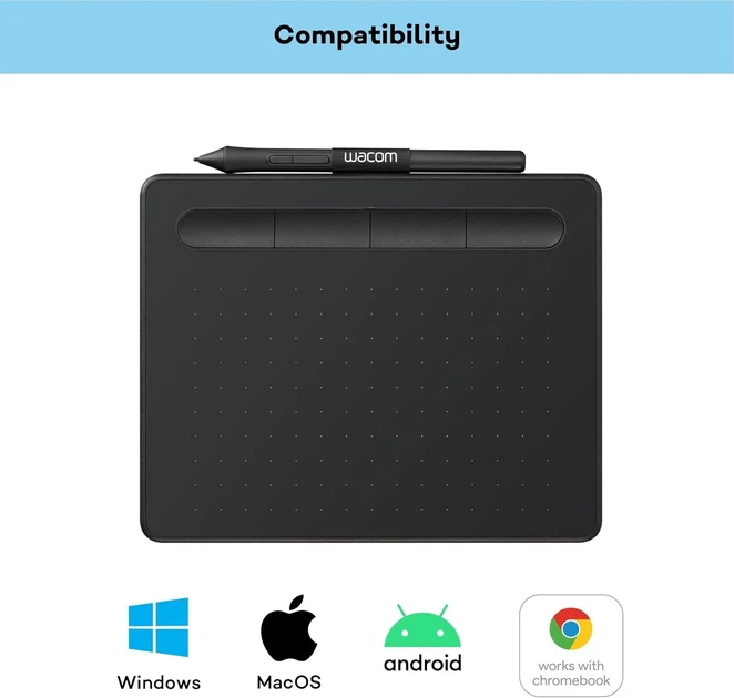 Графический планшет Wacom Intuos CTL-4100K-S / 2540 LPI / Черный (101957170) - Б/У - изображение 4
