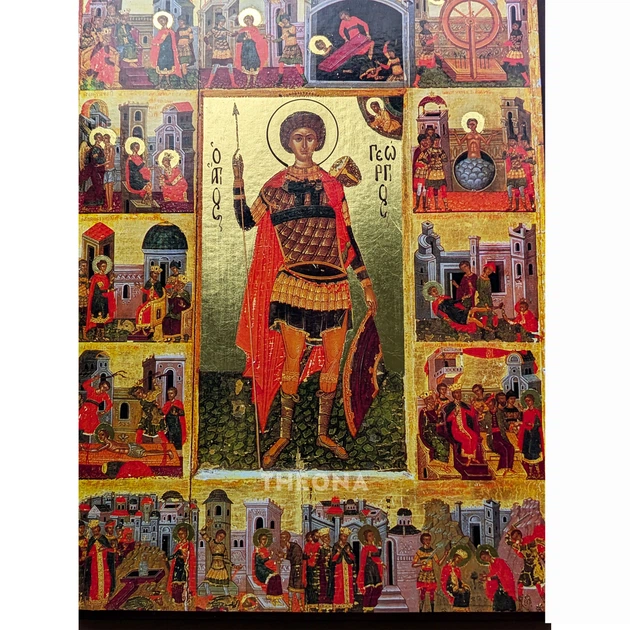 Икона Святой Георгий (Юрий) Победоносец 20 × 26 см - изображение 6