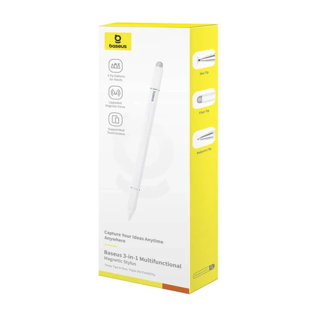 Стилус Baseus Smooth Writing 3 3-in-1 Magnetic White (P80080801211-00) - изображение 7