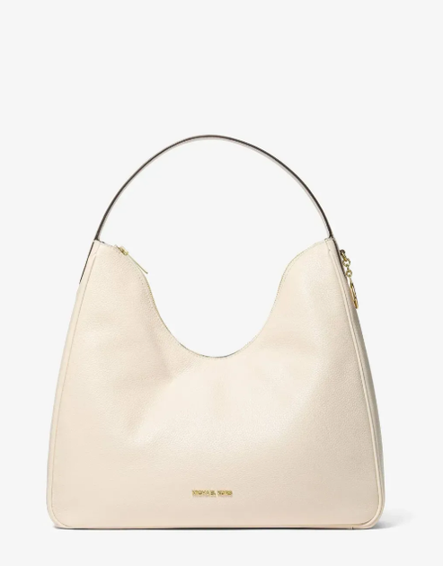 Сумка жіноча MICHAEL KORS Nayla Medium Pebbled Leather Shoulder Bag 35F5G5ZL6L молочна - Фото 1 Сумка жіноча MICHAEL KORS Nayla Medium Pebbled Leather Shoulder Bag 35F5G5ZL6L молочна - зображення 1