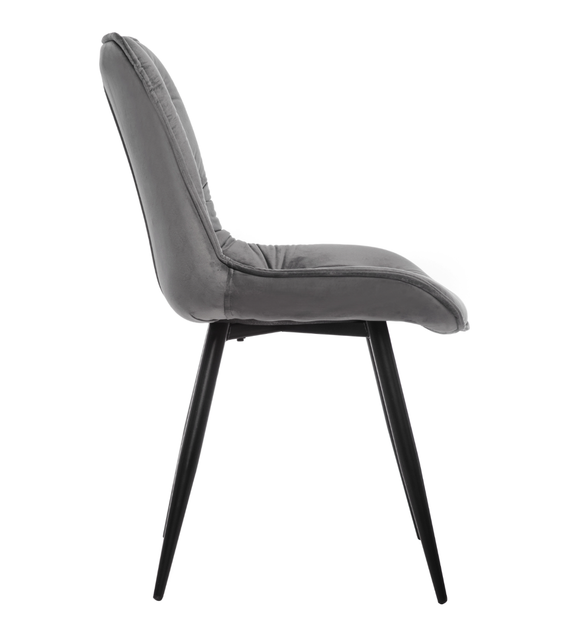 Стул для кухни M-48 Vetro Mebel Черный/Серый (металл/ткань велюр) (M-48-grey-velvet/black) - изображение 2