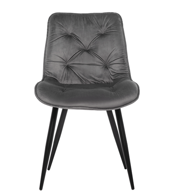Стул для кухни M-48 Vetro Mebel Черный/Серый (металл/ткань велюр) (M-48-grey-velvet/black) - изображение 4