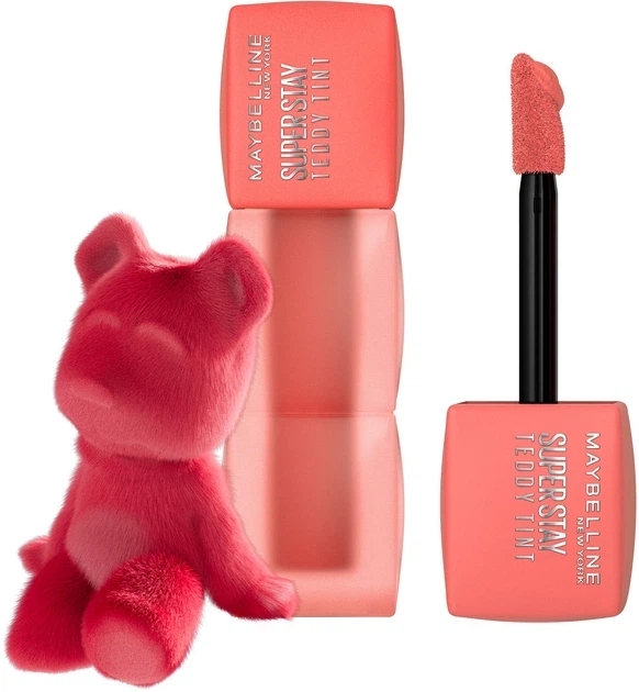 Maybelline New York Superstay Teddy Tint Стойкая матовая помада-тинт для губ № 25 "Baby Tee" - Фото 2 Maybelline New York Superstay Teddy Tint Стойкая матовая помада-тинт для губ № 25 "Baby Tee" - изображение 2