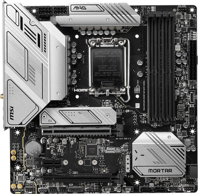 Материнська плата MSI B760M MAG Mortar Wi-Fi LGA 1700 (MAG B760M MORTAR WIFI) Б/В - зображення 2