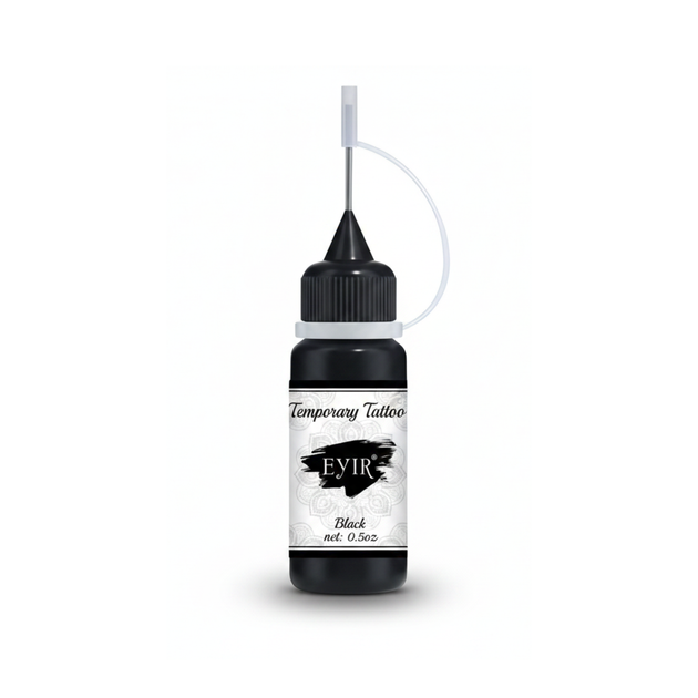 Хна для тимчасового тату EYIR Temporary Tattoo, колір Чорний, 15 мл - Фото 1 Хна для тимчасового тату EYIR Temporary Tattoo, колір Чорний, 15 мл - зображення 1