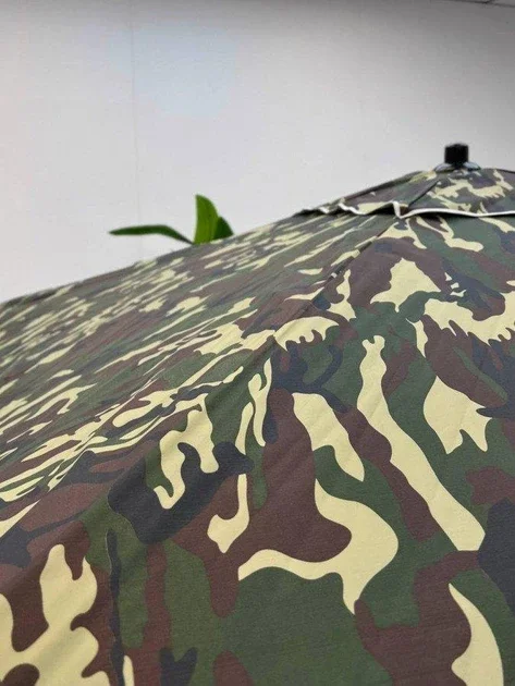 Торговый зонт 2x3 с клапаном и напылением на черном металле камуфляж, Большой уличный зонт для торговли 57814 - изображение 3