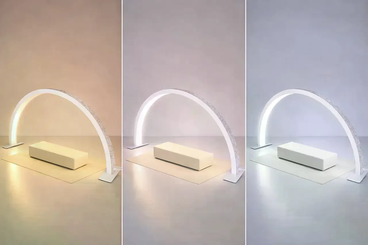 Настольная LED лампа F-686 белая для салона красоты, LED лампа для маникюра, косметолога 57708 - изображение 6