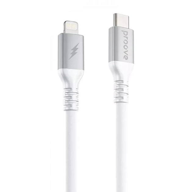 Кабель Proove ReGen Silicone Type-C to Lightning 27W (2м) белый - Фото 1 Кабель Proove ReGen Silicone Type-C to Lightning 27W (2м) белый - изображение 1