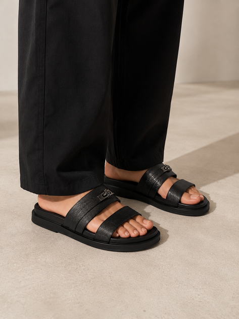 Шлепанцы в стиле Hermes Meideli Женские Черный 39 (25 см) Код: d009 black - изображение 2