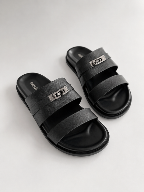 Шлепанцы в стиле Hermes Meideli Женские Черный 39 (25 см) Код: d009 black - изображение 4