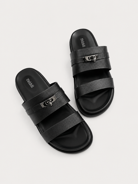 Шлепанцы в стиле Hermes Meideli Женские Черный 39 (25 см) Код: d009 black - изображение 7