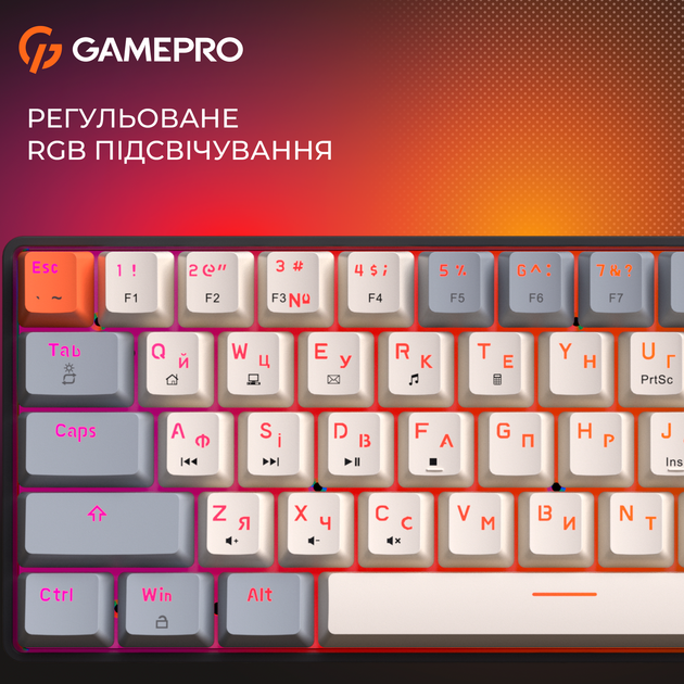 Клавіатура дротова GamePro MK130 V2 Infinity QLAB Sakura Linear RGB USB Black (MK130-V2-B-QS) - зображення 14