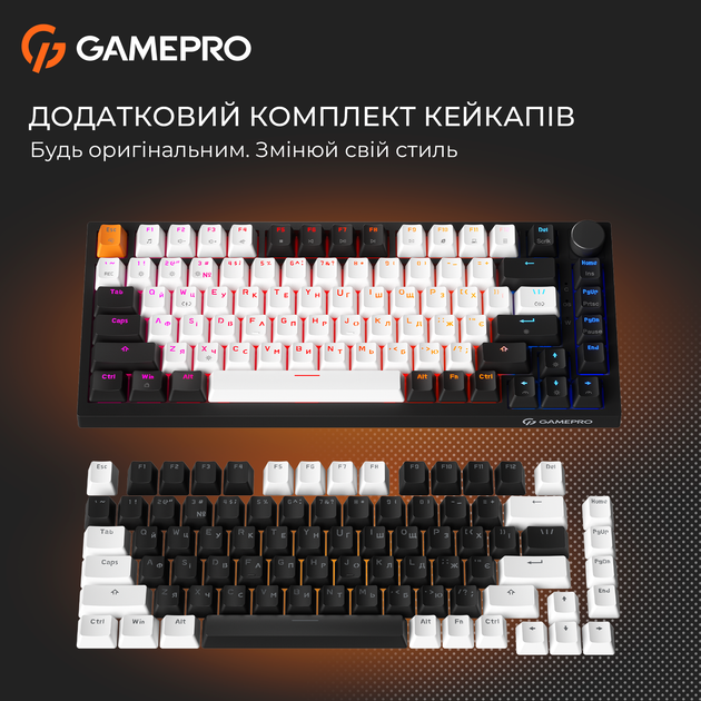 Клавиатура проводная GamePro MK160 V2 Warden QLAB Sakura Linear RGB USB Black (MK160-V2-B-QS) - изображение 18